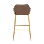 Daniella 30 Gold Espresso Contemporary Barstools (Set of 2) 14 Daniella 30 Gold Espresso Contemporary Barstools (Set of 2)