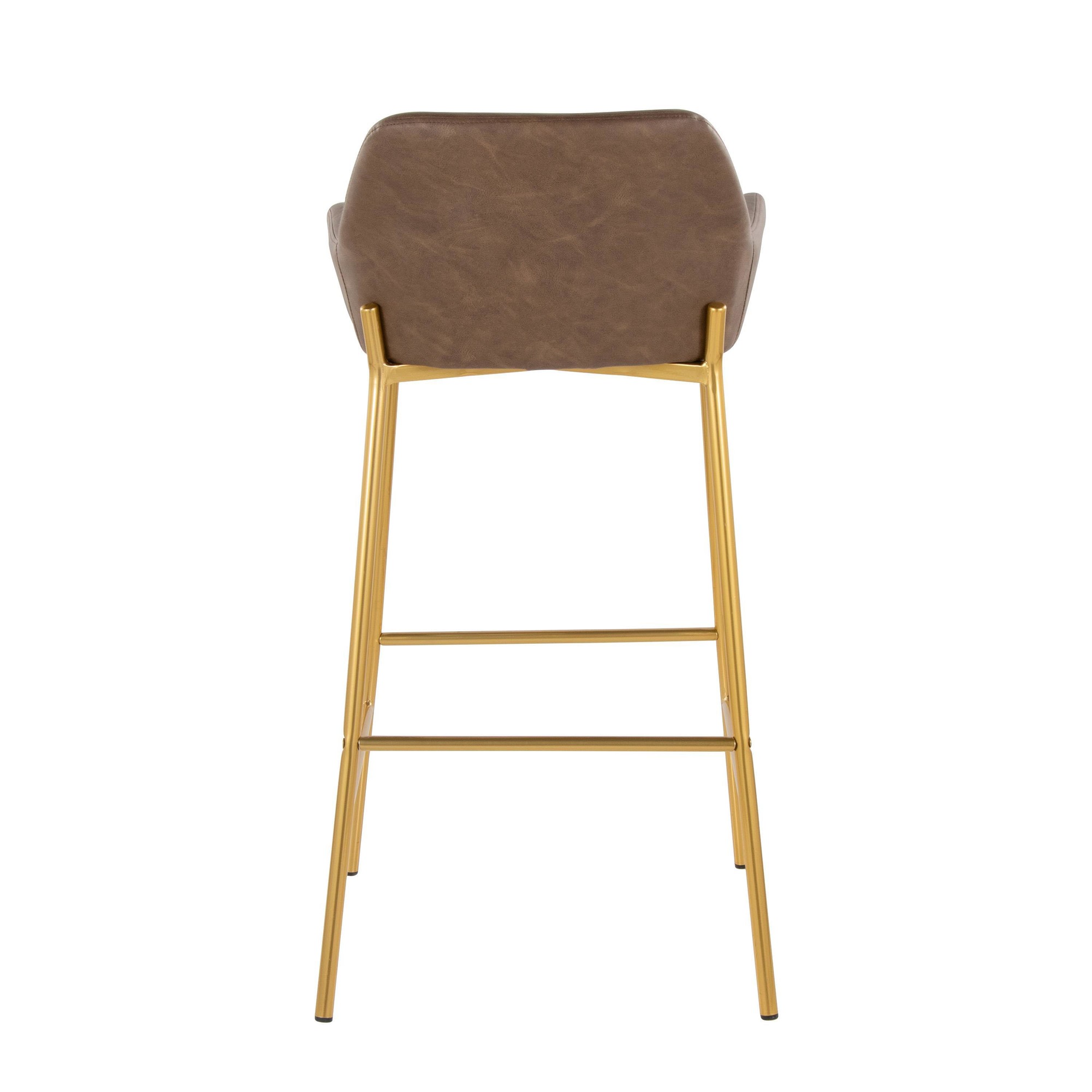 Daniella 30 Gold Espresso Contemporary Barstools (Set of 2) 6 Daniella 30 Gold Espresso Contemporary Barstools (Set of 2) - Image 6