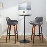 Daniella 30 Walnut Black Velvet Contemporary Barstools (Set of 2) 16 Daniella 30 Walnut Black Velvet Contemporary Barstools (Set of 2)