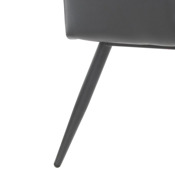 Daniella Black Faux Leather Contemporary High Back Bench 10
