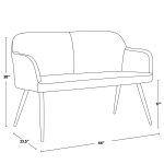 Daniella Black Faux Leather Contemporary High Back Bench 25 Daniella Black Faux Leather Contemporary High Back Bench