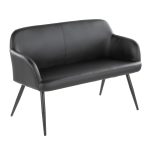 Daniella Black Faux Leather Contemporary High Back Bench 18 Daniella Black Faux Leather Contemporary High Back Bench