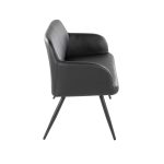 Daniella Black Faux Leather Contemporary High Back Bench 19 Daniella Black Faux Leather Contemporary High Back Bench