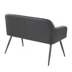 Daniella Black Faux Leather Contemporary High Back Bench 20 Daniella Black Faux Leather Contemporary High Back Bench