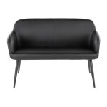 Daniella Black Faux Leather Contemporary High Back Bench 22 Daniella Black Faux Leather Contemporary High Back Bench