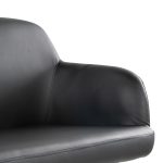 Daniella Black Faux Leather Contemporary High Back Bench 23 Daniella Black Faux Leather Contemporary High Back Bench