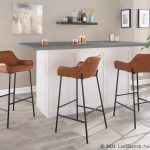 Daniella Black Metal Camel Faux Leather Bar Stools (Set of 2) 10 Daniella Black Metal Camel Faux Leather Bar Stools (Set of 2)