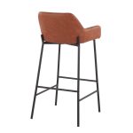 Daniella Black Metal Camel Faux Leather Bar Stools (Set of 2) 14 Daniella Black Metal Camel Faux Leather Bar Stools (Set of 2)