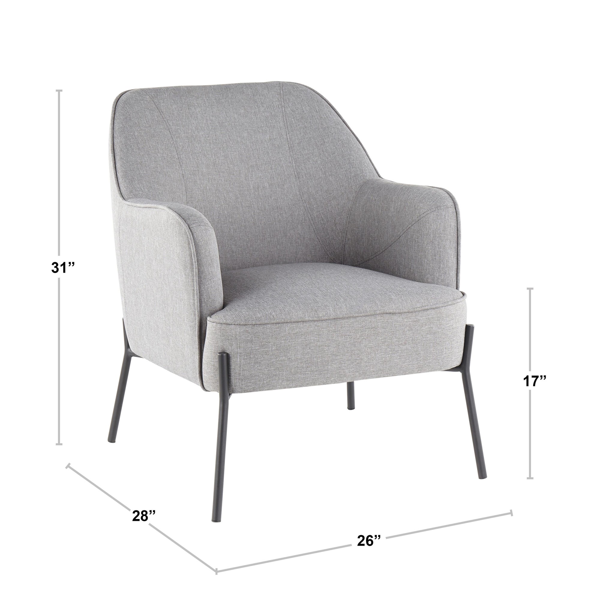 Daniella Black Metal Camel Faux Leather Contemporary Accent Chair 9 Daniella Black Metal Camel Faux Leather Contemporary Accent Chair - Image 9