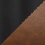 Daniella Black Metal Camel Faux Leather Contemporary Accent Chair