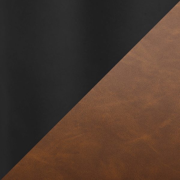 Daniella Black Metal Camel Faux Leather Contemporary Accent Chair 9