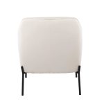 Daniella Black Metal Cream Fabric Contemporary Accent Chair 16 Daniella Black Metal Cream Fabric Contemporary Accent Chair