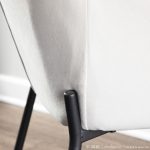 Daniella Black Metal Cream Fabric Contemporary Dining Chairs (Set of 2)
