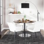 Daniella Black Metal Cream Fabric Contemporary Dining Chairs (Set of 2)