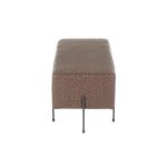 Daniella Black Metal Espresso Faux Leather Contemporary Bench 10 Daniella Black Metal Espresso Faux Leather Contemporary Bench
