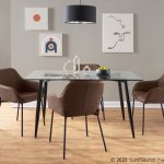 Daniella Black Metal Espresso Faux Leather Contemporary Dining Chairs (Set of 2) 13 Daniella Black Metal Espresso Faux Leather Contemporary Dining Chairs (Set of 2)