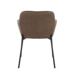 Daniella Black Metal Espresso Faux Leather Contemporary Dining Chairs (Set of 2) 19 Daniella Black Metal Espresso Faux Leather Contemporary Dining Chairs (Set of 2)