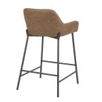 Daniella Black Metal Espresso Faux Leather Counter Stools (Set of 2) 27 Daniella Black Metal Espresso Faux Leather Counter Stools (Set of 2)
