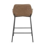 Daniella Black Metal Espresso Faux Leather Counter Stools (Set of 2) 28 Daniella Black Metal Espresso Faux Leather Counter Stools (Set of 2)