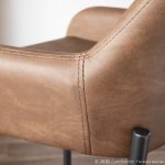 Daniella Black Metal Espresso Faux Leather Counter Stools (Set of 2) 20 Daniella Black Metal Espresso Faux Leather Counter Stools (Set of 2)