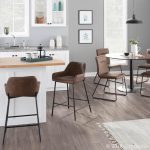 Daniella Black Metal Espresso Faux Leather Counter Stools (Set of 2) 21 Daniella Black Metal Espresso Faux Leather Counter Stools (Set of 2)