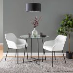 Daniella Black Metal White Faux Leather Contemporary Dining Chairs (Set of 2) 11 Daniella Black Metal White Faux Leather Contemporary Dining Chairs (Set of 2)