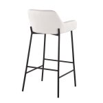 Daniella Black Metal White Velvet Industrial Bar Stools (Set of 2) 14 Daniella Black Metal White Velvet Industrial Bar Stools (Set of 2)