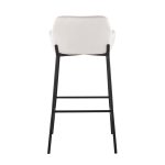 Daniella Black Metal White Velvet Industrial Bar Stools (Set of 2) 15 Daniella Black Metal White Velvet Industrial Bar Stools (Set of 2)