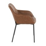 Daniella Black Metal and Camel Contemporary Dining Chairs (Set of 2) 17 Daniella Black Metal and Camel Contemporary Dining Chairs (Set of 2)