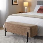 Daniella Black Steel Brown Fabric Contemporary Storage Bench 18 Daniella Black Steel Brown Fabric Contemporary Storage Bench