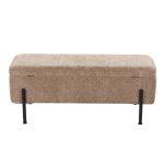 Daniella Black Steel Brown Fabric Contemporary Storage Bench 24 Daniella Black Steel Brown Fabric Contemporary Storage Bench