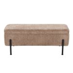 Daniella Black Steel Brown Fabric Contemporary Storage Bench 25 Daniella Black Steel Brown Fabric Contemporary Storage Bench