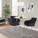 Daniella Black Velvet Chrome Contemporary Dining Chairs (Set of 2) 10 Daniella Black Velvet Chrome Contemporary Dining Chairs (Set of 2)
