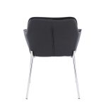 Daniella Black Velvet Chrome Contemporary Dining Chairs (Set of 2) 15 Daniella Black Velvet Chrome Contemporary Dining Chairs (Set of 2)