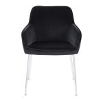 Daniella Black Velvet Chrome Contemporary Dining Chairs (Set of 2) 16 Daniella Black Velvet Chrome Contemporary Dining Chairs (Set of 2)