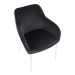Daniella Black Velvet Chrome Contemporary Dining Chairs (Set of 2) 17 Daniella Black Velvet Chrome Contemporary Dining Chairs (Set of 2)