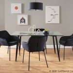 Daniella Black Velvet Contemporary Dining Chairs (Set of 2) 12 Daniella Black Velvet Contemporary Dining Chairs (Set of 2)