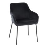 Daniella Black Velvet Contemporary Dining Chairs (Set of 2) 14 Daniella Black Velvet Contemporary Dining Chairs (Set of 2)