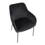 Daniella Black Velvet Contemporary Dining Chairs (Set of 2) 19 Daniella Black Velvet Contemporary Dining Chairs (Set of 2)