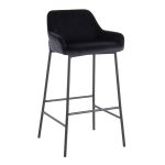 Daniella Black Velvet Industrial Bar Stools (Set of 2) 12 Daniella Black Velvet Industrial Bar Stools (Set of 2)