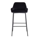 Daniella Black Velvet Industrial Bar Stools (Set of 2) 16 Daniella Black Velvet Industrial Bar Stools (Set of 2)