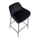 Daniella Black Velvet Industrial Bar Stools (Set of 2) 17 Daniella Black Velvet Industrial Bar Stools (Set of 2)