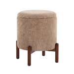 Daniella Brown Fabric Walnut Wood Contemporary Storage Ottoman 16 Daniella Brown Fabric Walnut Wood Contemporary Storage Ottoman