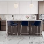 Daniella Chrome and Black Velvet Contemporary Bar Stools (Set of 2) 10 Daniella Chrome and Black Velvet Contemporary Bar Stools (Set of 2)
