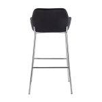 Daniella Chrome and Black Velvet Contemporary Bar Stools (Set of 2) 15 Daniella Chrome and Black Velvet Contemporary Bar Stools (Set of 2)