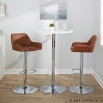 Daniella Chrome and Camel Contemporary Adjustable Swivel Barstool (Set of 2) 13 Daniella Chrome and Camel Contemporary Adjustable Swivel Barstool (Set of 2)