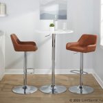 Daniella Chrome and Camel Contemporary Adjustable Swivel Barstool (Set of 2) 14 Daniella Chrome and Camel Contemporary Adjustable Swivel Barstool (Set of 2)