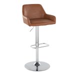 Daniella Chrome and Camel Contemporary Adjustable Swivel Barstool (Set of 2) 17 Daniella Chrome and Camel Contemporary Adjustable Swivel Barstool (Set of 2)