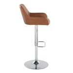 Daniella Chrome and Camel Contemporary Adjustable Swivel Barstool (Set of 2) 18 Daniella Chrome and Camel Contemporary Adjustable Swivel Barstool (Set of 2)