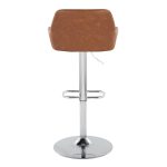 Daniella Chrome and Camel Contemporary Adjustable Swivel Barstool (Set of 2) 20 Daniella Chrome and Camel Contemporary Adjustable Swivel Barstool (Set of 2)